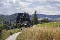 View of Trzy Korony mountain hut in Pieniny, Poland Royalty Free Stock Photo