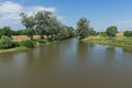 Tunca River passing through a  city of Edirne,  East Thrace, Turkey Royalty Free Stock Photo