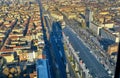 View of Turin from the top of the thirty-fifth floor of the Intesa Sanpaolo bank