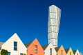 View of The Turning Torso skyscraper with blue sky on the background Royalty Free Stock Photo