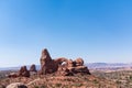 Turret Arch at the Arches National Park Royalty Free Stock Photo