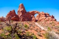 Turret Arch at the Arches National Park Royalty Free Stock Photo