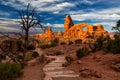 View of Turret Arch in Arches National Park, Utah, USA Royalty Free Stock Photo