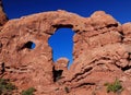 View Through Turret Arch Arches National Park Utah Royalty Free Stock Photo