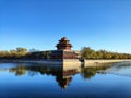 a view of the turret of the Forbidden City Royalty Free Stock Photo