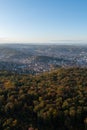 view from tv tower stuttgart