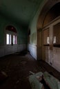 Foyer with Arch Transom Doors - Abandoned McDowell Memorial Presbyterian Church - Philadelphia, Pennsylvania Royalty Free Stock Photo