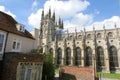 Canterbury Cathedral England. The main towers and side view.