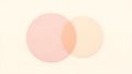 Two overlapping circles in soft pink and beige tones, representing union and love Royalty Free Stock Photo