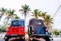 View on two Tuk Tuk taxis in Galle, Sri Lanka Royalty Free Stock Photo