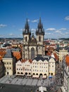 View of Church of Our Lady in Prague, Czech Republic. Royalty Free Stock Photo