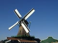 View on typical dutch windmill Royalty Free Stock Photo