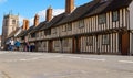 View of a typical half-timbered medieval row houses in Church Street, Stratford-upon-Avon Royalty Free Stock Photo