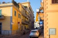 View of the typical italian residential buildings in Italy