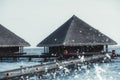 Resort bungalows over the ocean