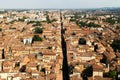 A view of a typical old European city from above Royalty Free Stock Photo