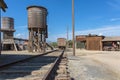 View of a typical old west railways scenario, on the Oasys - Mini Hollywood, Spanish Western-styled theme park, Western scenario,