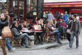 View of typical paris cafe on May 1, 2013 in Pari