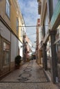 Typical street in Olhao, Portugal