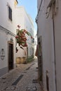 Typical street in Olhao, Portugal