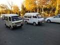 view of the typical traffic in Uzbekistan