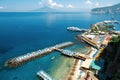 View of the Tyrrhenian sea coast in Sorrento, Italy Royalty Free Stock Photo