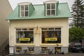 view of 12 TÃÂ³nar, `twelve tones` a record shop in ReykjavÃÂ­k, Iceland, and also a record Royalty Free Stock Photo