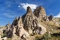 View of Uchisar castle from Pigeon valley. Cappadocia. Turkey Royalty Free Stock Photo