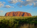 View of Uluru from the sunset viewing area Royalty Free Stock Photo