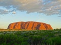 View of Uluru from the sunset viewing area Royalty Free Stock Photo