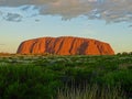 View of Uluru from the sunset viewing area Royalty Free Stock Photo