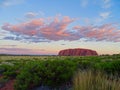 View of Uluru from the sunset viewing area Royalty Free Stock Photo