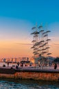 View of the Umbrellas sculpture in Thessaloniki Royalty Free Stock Photo