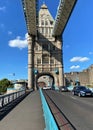 Tower Bridge with very light traffic, London 2020