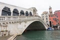 View under the bridge in Venice Italy