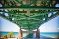 under the Mackinac Bridge Royalty Free Stock Photo