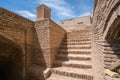 View from under an old wind catcher, or cooling tower, in ancient city of Naein, Iran, Persia, on a hot summer day