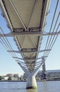 Millennium Bridge and River Thames London UK 2003