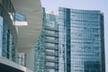 View of the Unicredit skyscraper tower complex, Piazza Gae Aulenti in the business district of Porta Garibaldi, cool toned