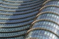 View of the Unicredit tower and Piazza Gae Aulenti in the business district of Porta Garibaldi, fragment of glass and steel modern