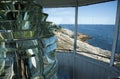 View From Maine Lighthouse Tower with Fresnel Lens Royalty Free Stock Photo
