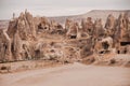 View of the unique volcanic landscape of Cappadocia Royalty Free Stock Photo