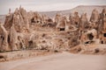 View of the unique volcanic landscape of Cappadocia Royalty Free Stock Photo