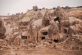 View of the unique volcanic landscape of Cappadocia