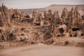View of the unique volcanic landscape of Cappadocia Royalty Free Stock Photo