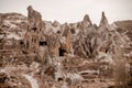 View of the unique volcanic landscape of Cappadocia Royalty Free Stock Photo