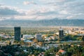 View from the Universal City Overlook on Mulholland Drive in Los Angeles, California Royalty Free Stock Photo