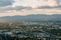 View from the Universal City Overlook on Mulholland Drive in Los Angeles, California Royalty Free Stock Photo