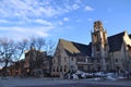 The view of University Presbyterian Church in Winter in Madison Wisconsin