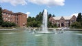 A view of the University of Washington campus in Seattle, Washington on a sunny day.